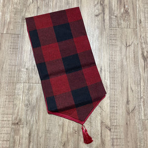 Black/Red Check Table Runner 13x54"