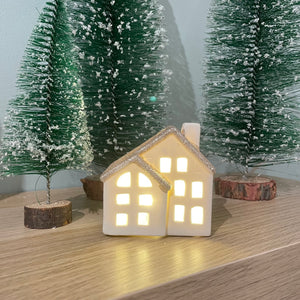 Ceramic House w/LED 3"