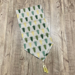 Green/Turquoise Trees Table Runner 13x54"