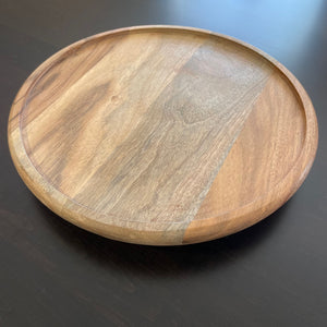 Acacia Wood Round Tray 12" Natural