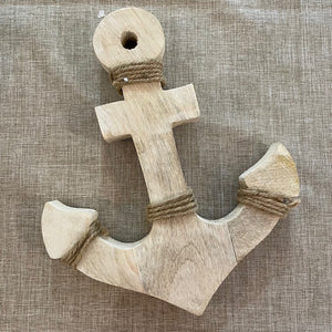 Decorative Wood Anchor w/Rope