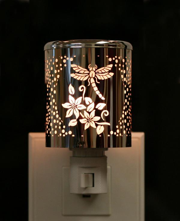Silver Dragonfly Night Light