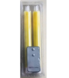 Battery Operated Tapers S/2 - Light Yellow