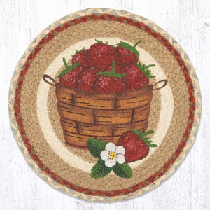 15" Strawberry Round Placemat