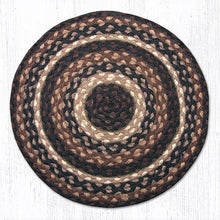 Load image into Gallery viewer, Chair Pad Round Mocha/Frapp Black Star

