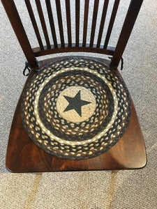 Chair Pad Round Mocha/Frapp Black Star