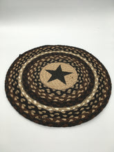 Load image into Gallery viewer, Chair Pad Round Mocha/Frapp Black Star
