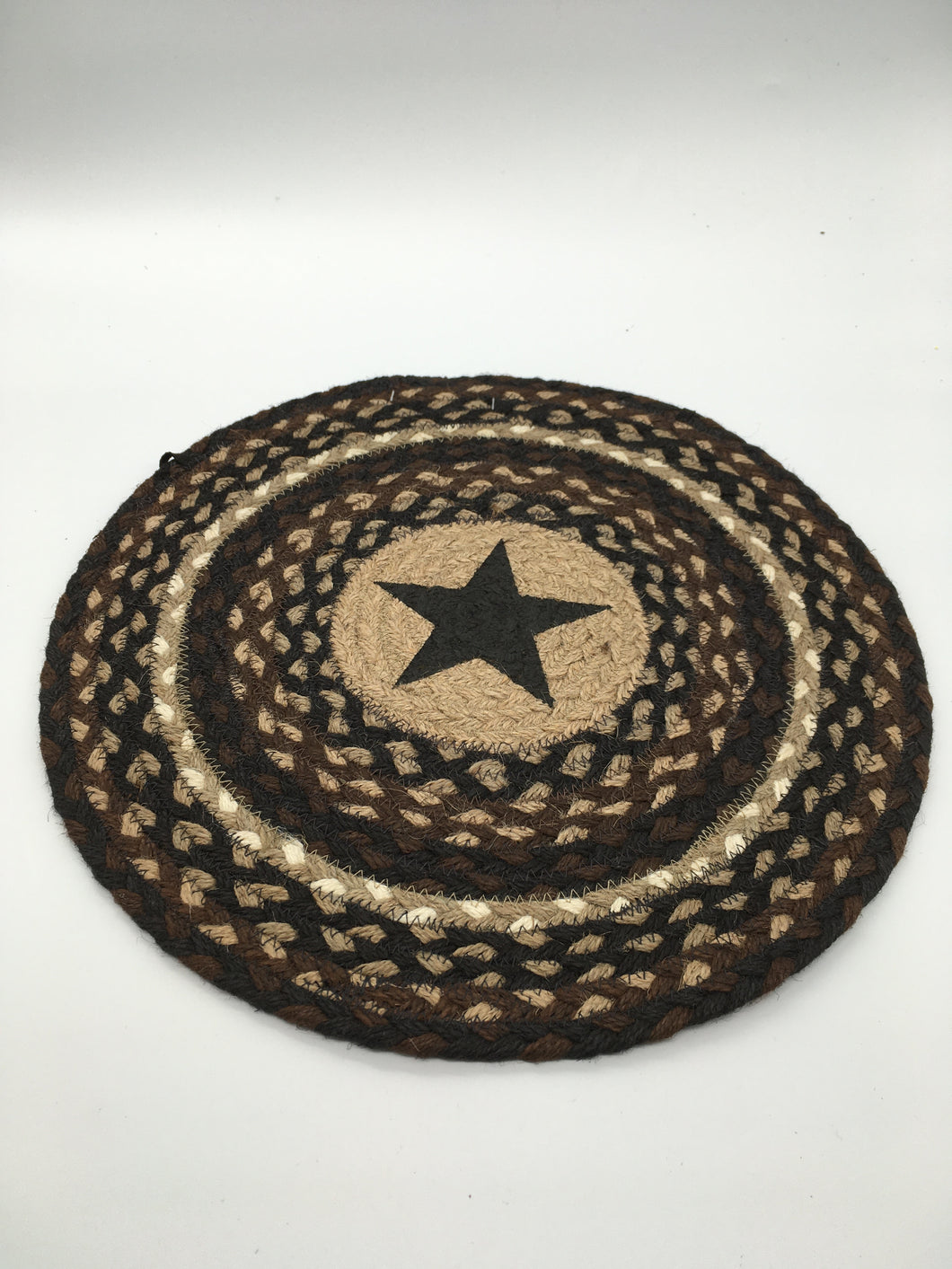 Chair Pad Round Mocha/Frapp Black Star