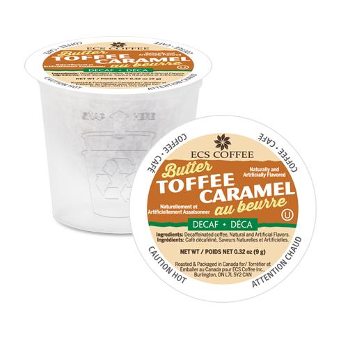 K Cup ECS Butter Toffee Caramel Decaf